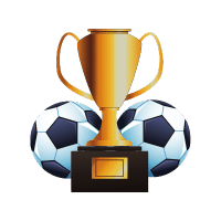 Trofeo con balones Liga Oriental